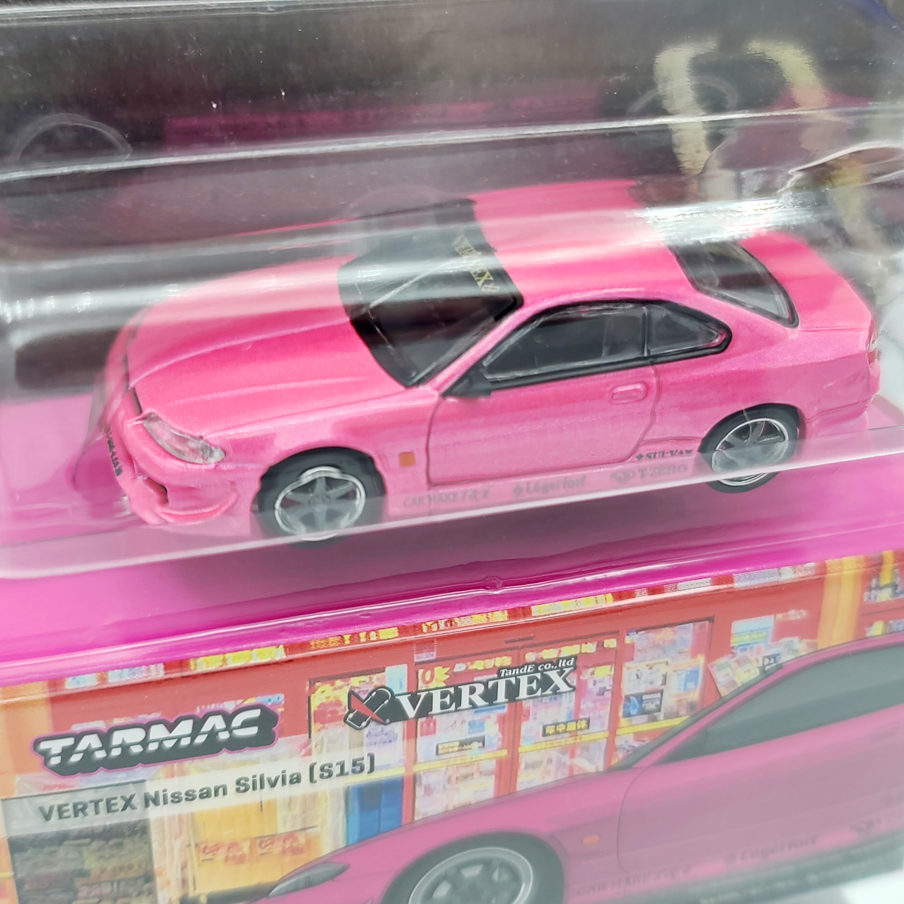 Tarmac Works Vertex Nissan Silvia S15 - 1:64, Pink Metallic (2024 MiJo Exclusives - Limited Edition)